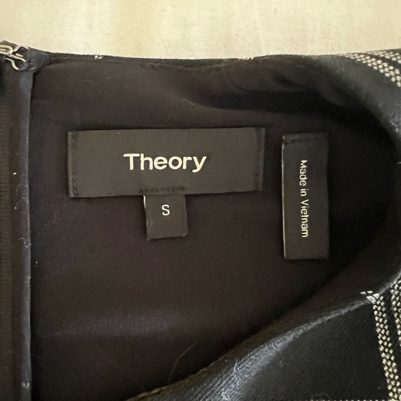 Theory Black and Gray Plaid Top - Picture 2 of 3